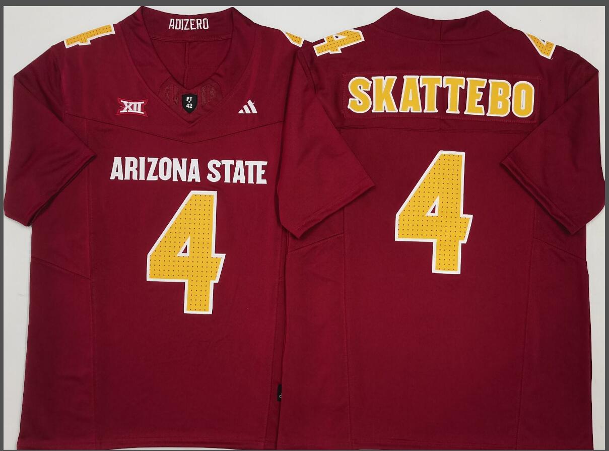 Arizona Sun Devils Red #4 SKATTEBO jersey