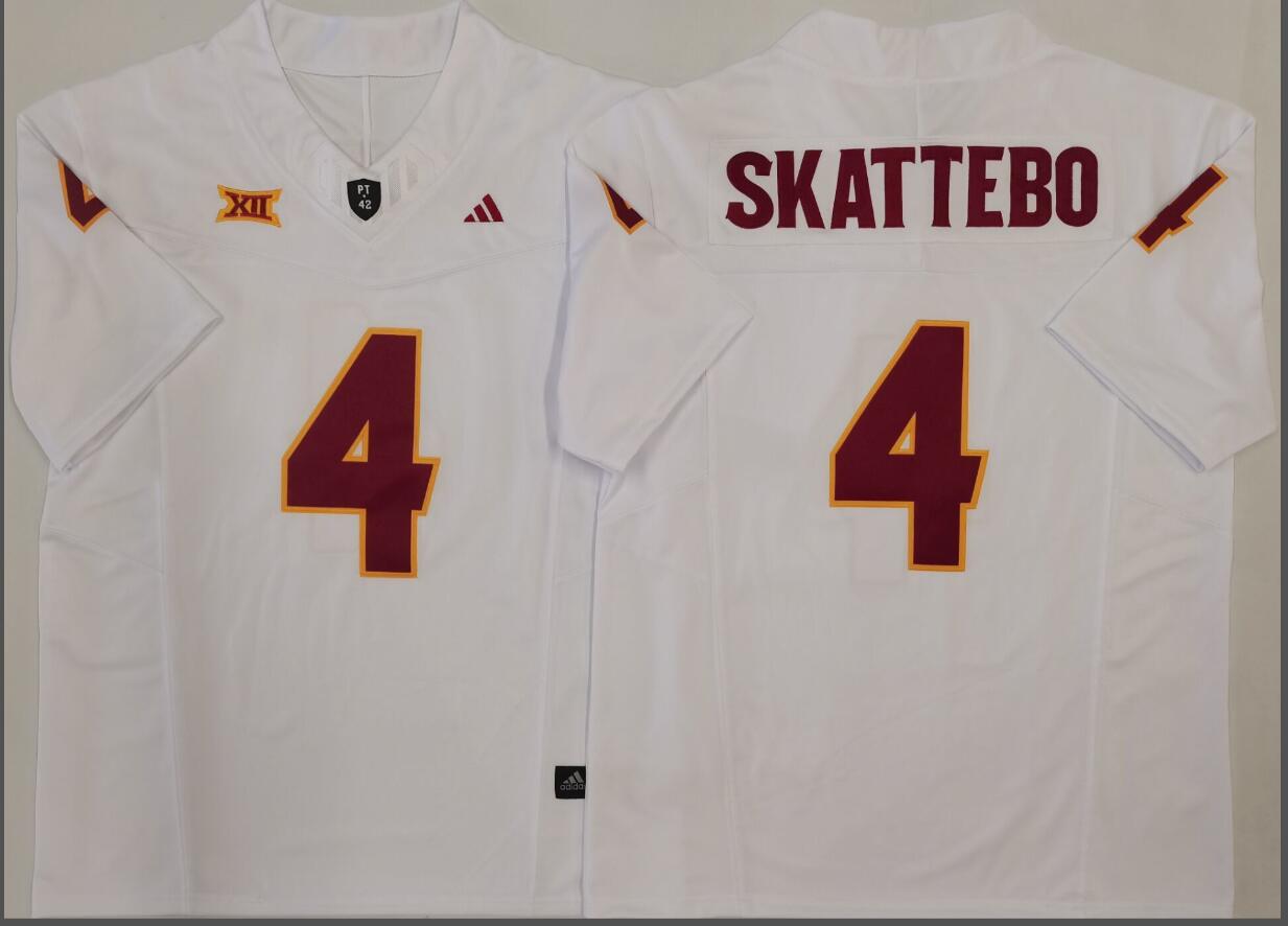 Arizona Sun Devils White #4 SKATTEBO jersey