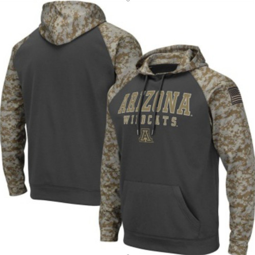 Arizona Wildcats Gray Camo Men's Pullover Hoodie
