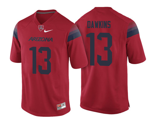 Arizona Wildcats Red Brandon Dawkins College Football Jersey
