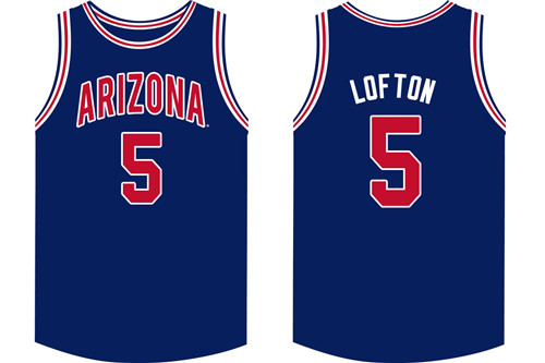 Arizona Wildcats Royal Kenny Lofton Original Retro Brand College Basketball Jersey