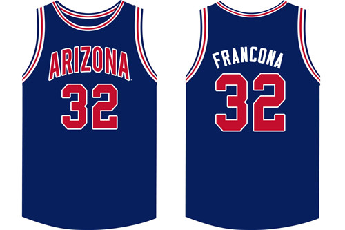 Arizona Wildcats Royal Terry Francona Original Retro Brand College Basketball Jersey