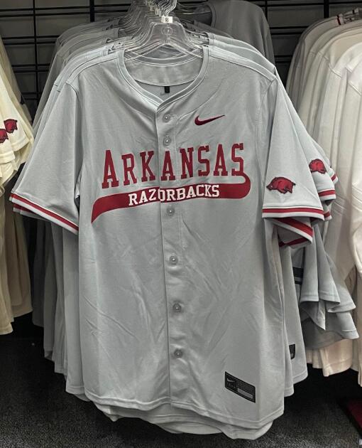 Arkansas Baseball New Jersey Grey