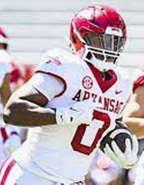 Arkansas Razorbacks #0 Braylen Russell Nike White Football Game Jersey 