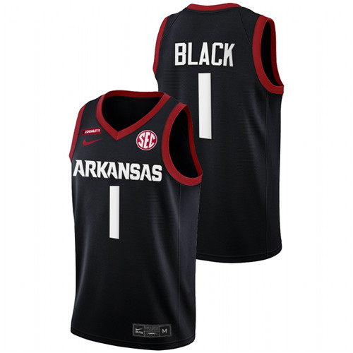 Arkansas Razorbacks Anthony Black College Basketball Black Jersey Men