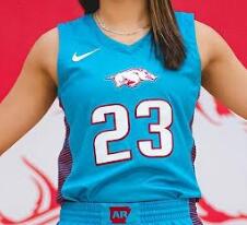 Arkansas Razorbacks Custom Nike Blue College Basketball jersey