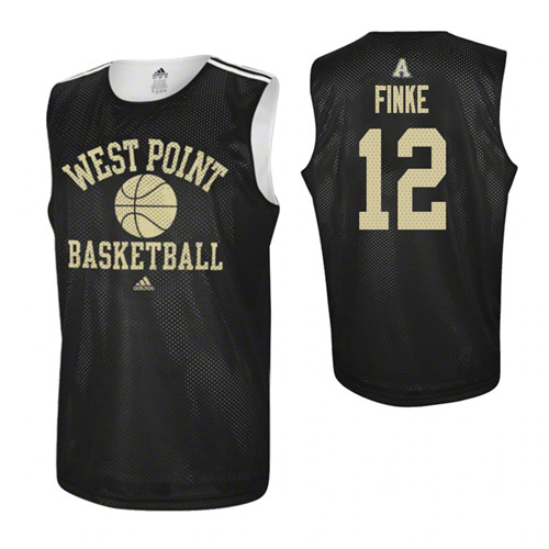 Army Black Knights #12 Nick Finke College Basketball Practice Jersey Black