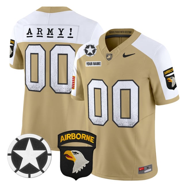 Army Black Knights 2025 Screaming Eagles Vapor Limited Custom Jersey alternate