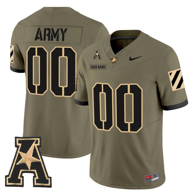 Army Black Knights 2025 Vapor Limited Custom Jersey olive