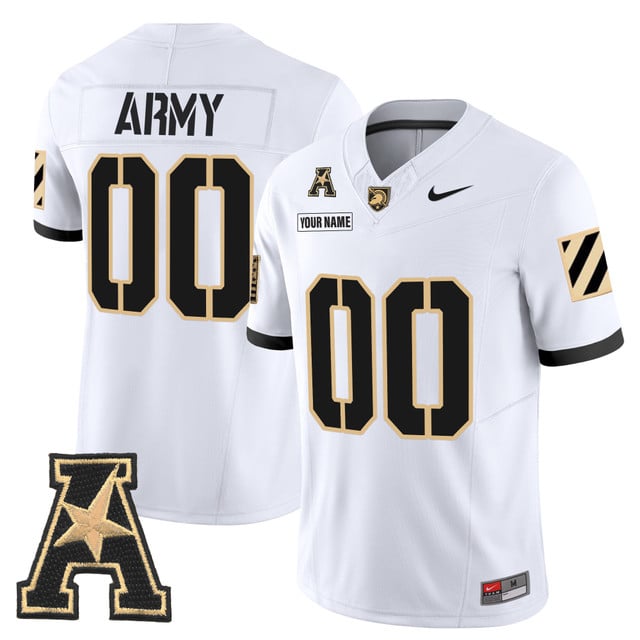 Army Black Knights 2025 Vapor Limited Custom Jersey white