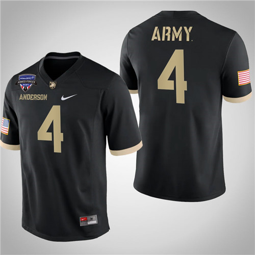 Army Black Knights 4 Christian Anderson 2021 Armed Forces Bowl Champions Jersey Black