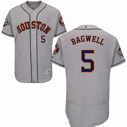 Astros #5 Jeff Bagwell Grey Flexbase Authentic Collection 2019 World Series Bound Stitched Baseball Jersey