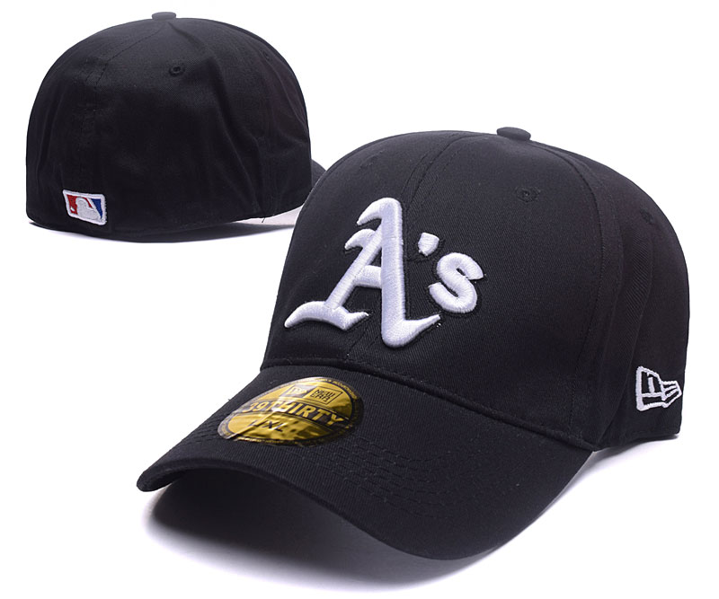 Athletics Team Logo Black Fitted Hat DF