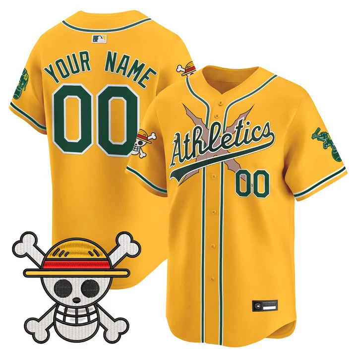 Athletics x One Piece Vapor Premier Limited Custom Jersey GOLD