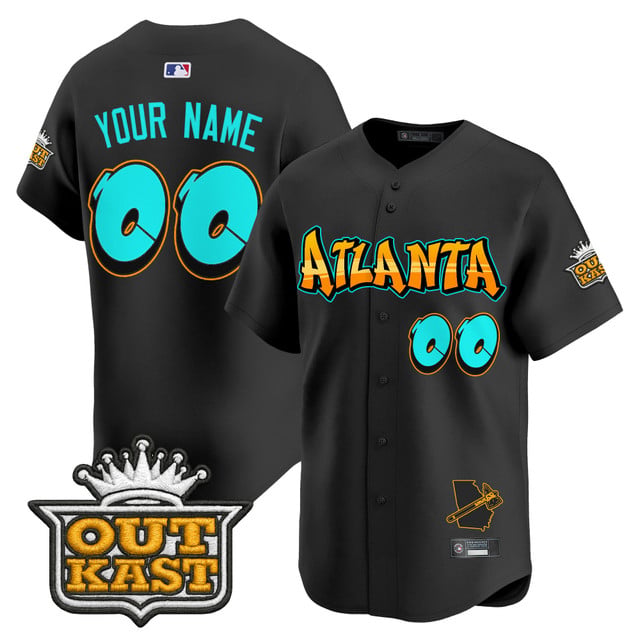Atlanta Braves 'Graffiti A-Town Edition' Vapor Premier Limited Custom Jersey BLACK
