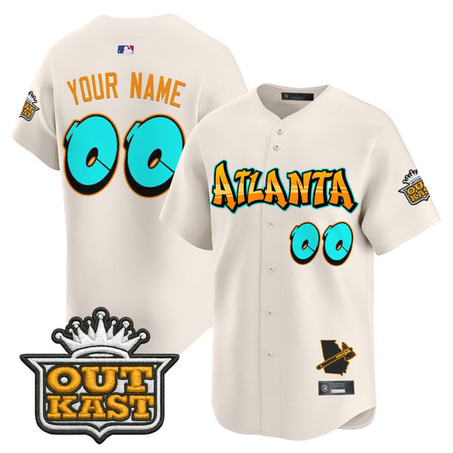 Atlanta Braves 'Graffiti A-Town Edition' Vapor Premier Limited Custom Jersey CREAM