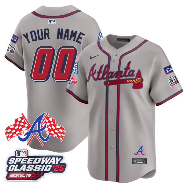Atlanta Braves 2025 Speedway Classic Limited Custom Jersey V1 gray