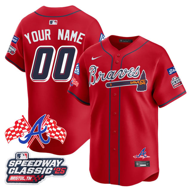 Atlanta Braves 2025 Speedway Classic Limited Custom Jersey V1 red
