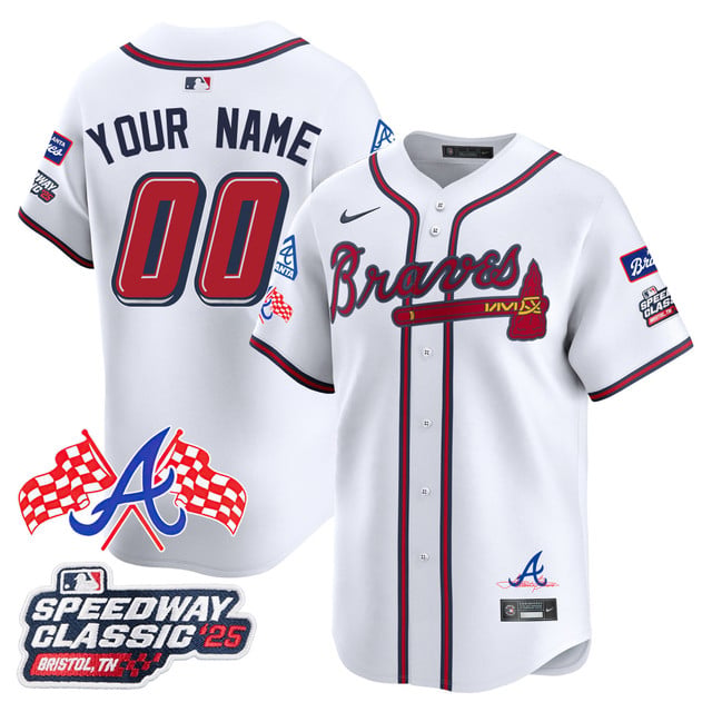 Atlanta Braves 2025 Speedway Classic Limited Custom Jersey V1 white