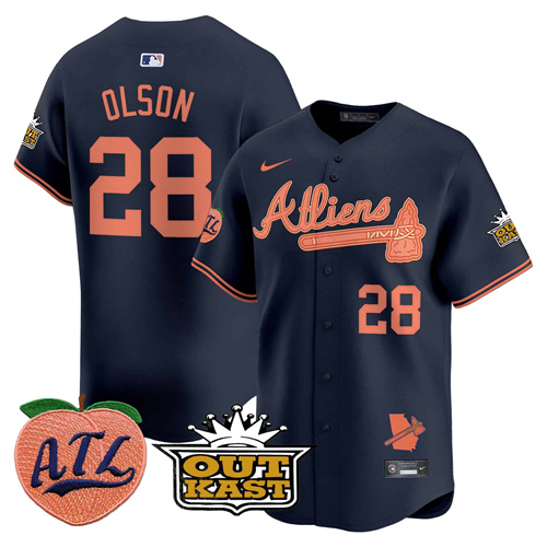 Atlanta Braves Atliens & Peach Vapor Premier Limited  baseball  Jersey – All Stitched Atliens