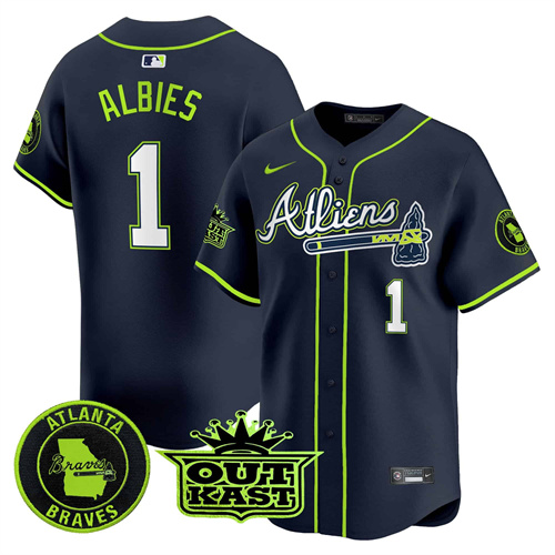 Atlanta Braves Atliens Vapor Premier Limited   baseball  Jersey – All Stitched Atliens #1 Ozzie Albies