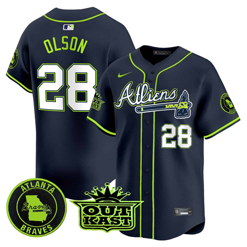 Atlanta Braves Atliens Vapor Premier Limited   baseball  Jersey – All Stitched Atliens Matt Olson #28