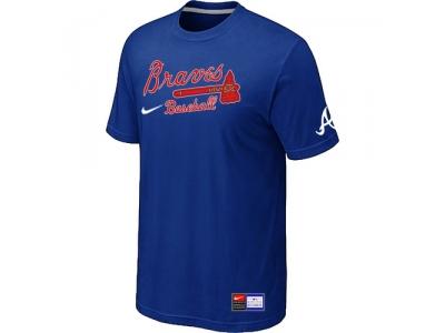Atlanta Braves Blue NEW Short Sleeve Practice T-Shirt