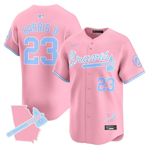Atlanta Braves Bubblegum Pink Vapor Premier Limited baseball  Jersey – All Stitched Pink  Michael Harris II #23