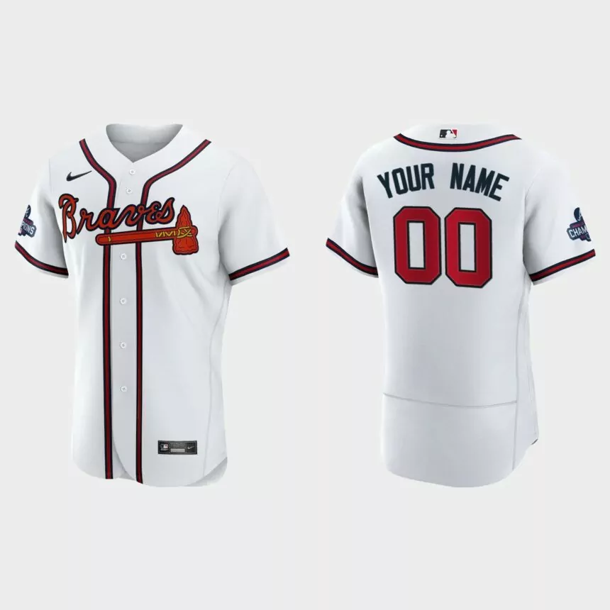 Atlanta Braves Custom 2021 World Series Champions White Authentic Jersey