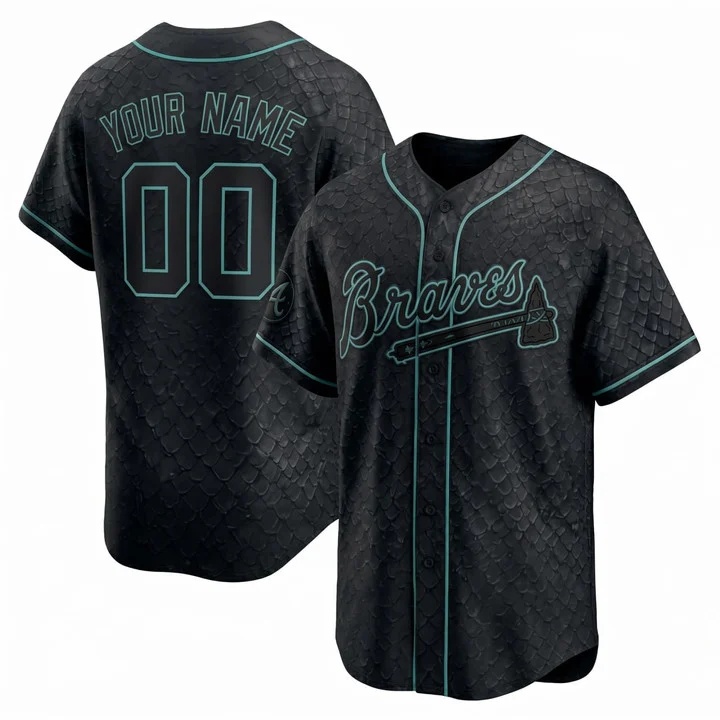 Atlanta Braves Custom Jersey black