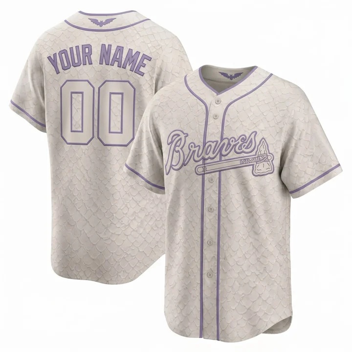 Atlanta Braves Custom Jersey gray