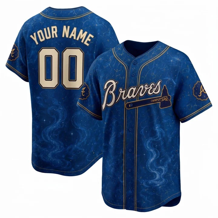 Atlanta Braves Custom Jersey navy