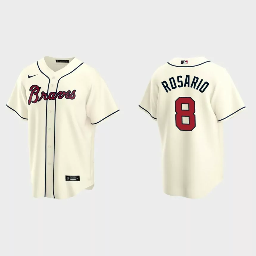 Atlanta Braves Eddie Rosario Replica Alternate Jersey – Cream