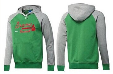 Atlanta Braves Pullover Hoodie Green & Grey