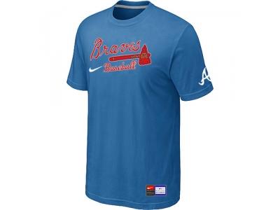 Atlanta Braves light Blue NEW Short Sleeve Practice T-Shirt