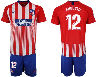 Atletico Madrid #12 Augusto Home Soccer Club Jersey