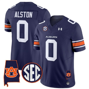 Auburn Tigers 2024 Alabama Patch Vapor Limited Football  Jersey - All Stitched  NAVY #0 DAMARIALSTON