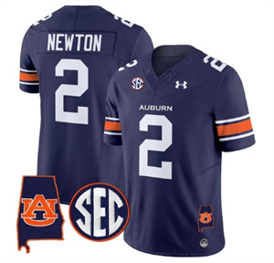 Auburn Tigers 2024 Alabama Patch Vapor Limited Football  Jersey - All Stitched  NAVY #2 CAM NEWTON