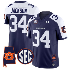 Auburn Tigers 2024 Alabama Patch Vapor Limited Football  Jersey - All Stitched  NAVY ALTERNATE #34 BO JACKSON
