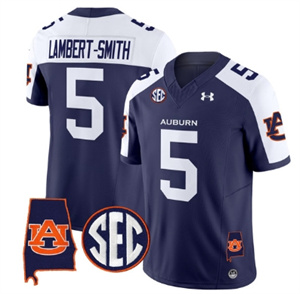 Auburn Tigers 2024 Alabama Patch Vapor Limited Football  Jersey - All Stitched  NAVY ALTERNATE #5 LAMBERT- SMITH