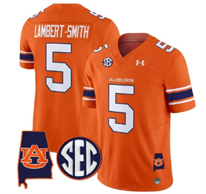 Auburn Tigers 2024 Alabama Patch Vapor Limited Football  Jersey - All Stitched  ORANGE #5 LAMBERT-SMITH