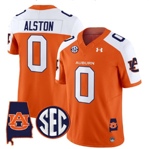 Auburn Tigers 2024 Alabama Patch Vapor Limited Football  Jersey - All Stitched  ORANGE ALTERNATE #0 DAMARIALSTON