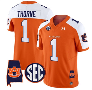 Auburn Tigers 2024 Alabama Patch Vapor Limited Football  Jersey - All Stitched  ORANGE ALTERNATE #1 PAYTON THORNE