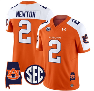 Auburn Tigers 2024 Alabama Patch Vapor Limited Football  Jersey - All Stitched  ORANGE ALTERNATE #2 CAM NEWTON