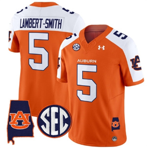 Auburn Tigers 2024 Alabama Patch Vapor Limited Football  Jersey - All Stitched  ORANGE ALTERNATE #5 LAMBERT-SMITH