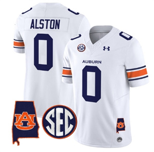 Auburn Tigers 2024 Alabama Patch Vapor Limited Football  Jersey - All Stitched  WHITE #0 DAMARIALSTON