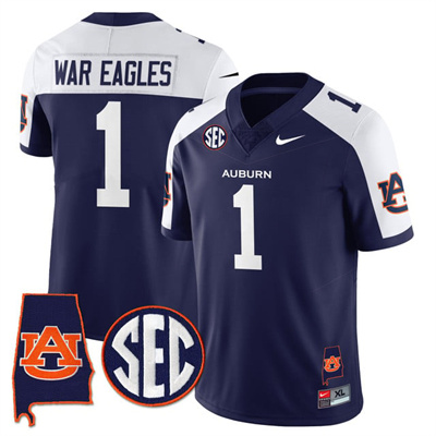 Auburn Tigers Alabama Patch Vapor Limited Jersey #1 War Eagles