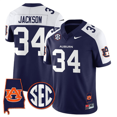 Auburn Tigers Alabama Patch Vapor Limited Jersey #34 Bo Jackson