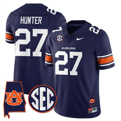 Auburn Tigers Alabama Patch Vapor Limited Jersey navy #27 Jarquez Hunter