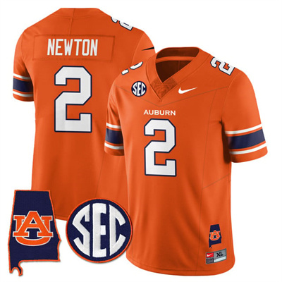 Auburn Tigers Alabama Patch Vapor Limited Jersey orange #2 Cam Newton